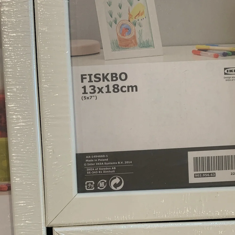 NWT Set of 4 IKEA FISKBO White Picture Frames White